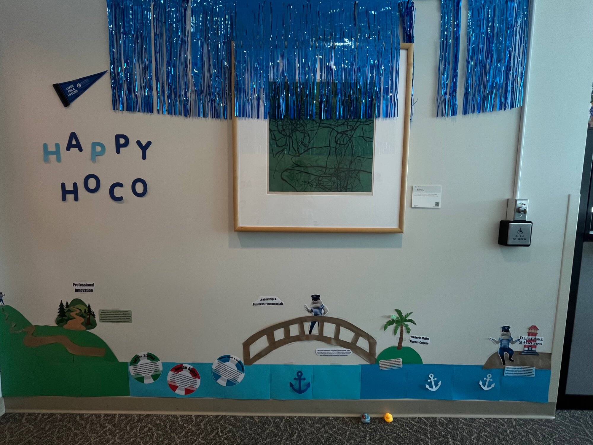 Photo of homecoming decorations